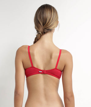 Red cotton triangle bra Dim Daily