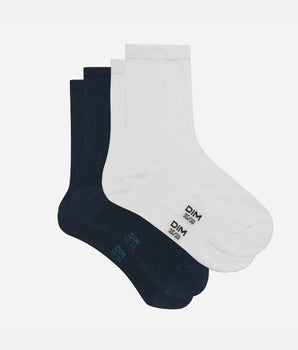 Pack of  2 pairs of Cashmere Blue Grey Basic Cotton Women's Socks