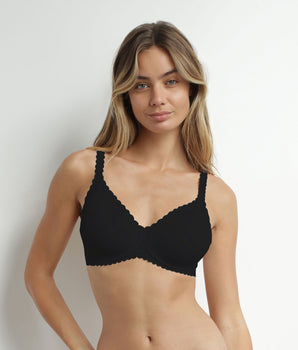 Body Touch Dim Black underwired balconette bra