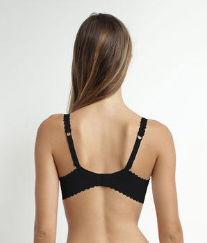 Body Touch Dim Black underwired balconette bra