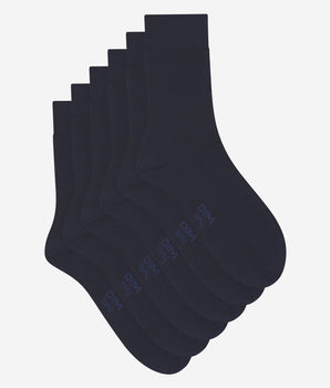 Pack of 3 Pairs of Dim Navy Cotton Comfort Men's Socks