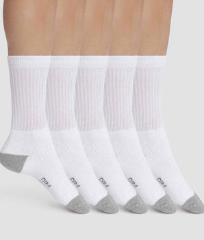 Pack of 5 pairs of EcoDim Sport Men's White and Grey Socks