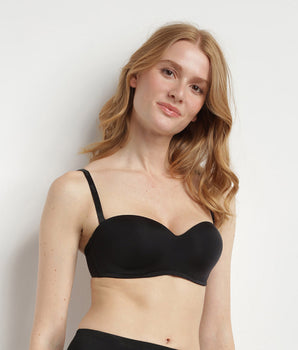 Strapless Non-Wired Black InvisiFree Bra