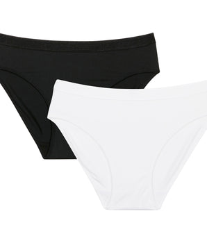 2 pack white briefs for girl - Pocket Micro