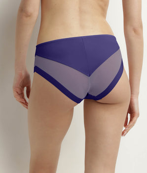 Precious Violet microfibre and tulle midi briefs Dim Generous