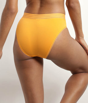 Women's invisible microfibre briefs Soleil in Yellow Oh My Dim's