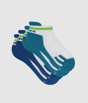 Pack of  2 pairs of retro children's socks Blue Green Dim Sport