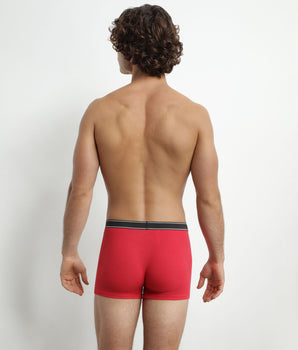 Men's boxer shorts in ribbed modal cotton Rouge Addict Dim Elegant