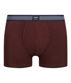 Men's boxer shorts in piqué modal cotton with Wine Red striped waistband Dim Smart