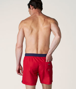 Red, quick-drying boxer shorts