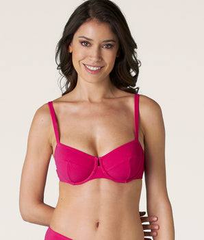 Fuchsia underwired bikini top