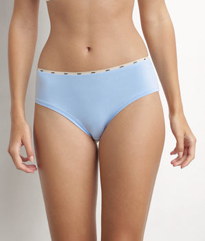 Blue modal cotton briefs with Dim Icons Essentiel waistband