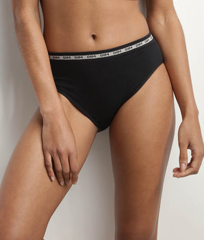 Women's seamless Black polyamide modal briefs Dim Icons Seamless