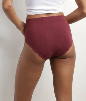 Pack of 2 high-rise briefs in stretch cotton in Ruby Pink Body Touch Easy