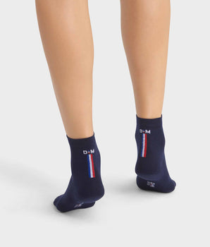 Men's socks made in France in blue with a flag patter Monsieur Dim