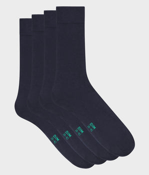 Pack of 2 pairs of Navy Blue men's socks in organic cotton Dim Good