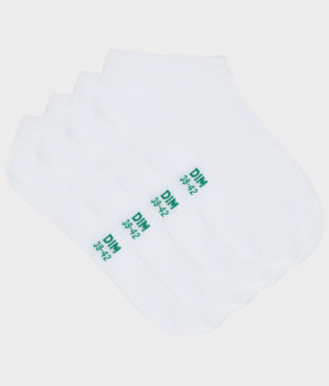 Pack of 2 pairs of White men's socks in organic cotton Dim Good