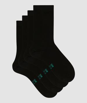 Pack of 2 pairs of black women's socks in organic cotton Dim Good