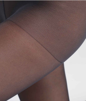 Black semi-opaque women's tights made from recycled yarns Dim Good