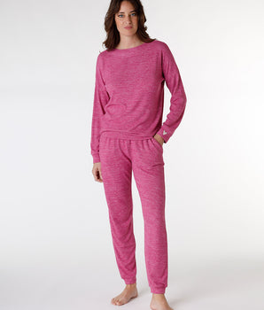 Women's long pyjamas, pink 