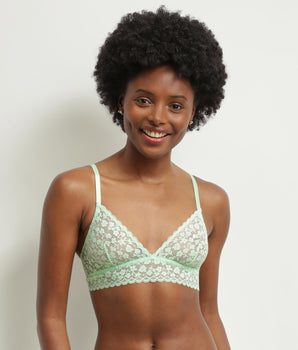 Green Water floral lace triangle bra Daisy Lace