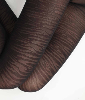 Women's sheer tights in black with zebra print Dim Style