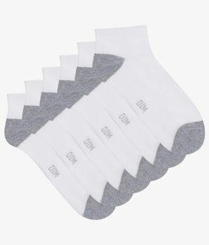 Pack of 3 pairs of women's cotton socks White Grey EcoDim Sport