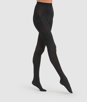 Style 50 opaque velour tights in black