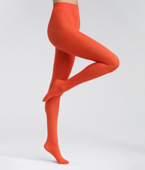 50D women's tights in falme-red microfibre Dim Opaque Velouté