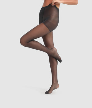 Body Touch Dim 17D Black transparent veil tights