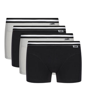 Pack of 4 Black and Grey ECODIM Cotton Boxers