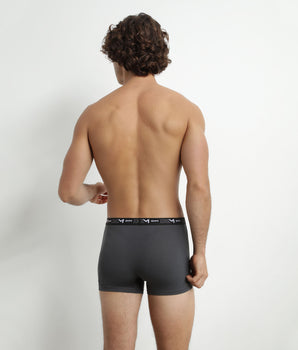 Pack of 3 Men's Black Grey Cotton Stretch Boxers Dim